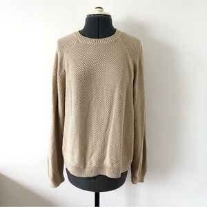 🎀 5/$25 OAK + FORT beige cotton sweater sz S